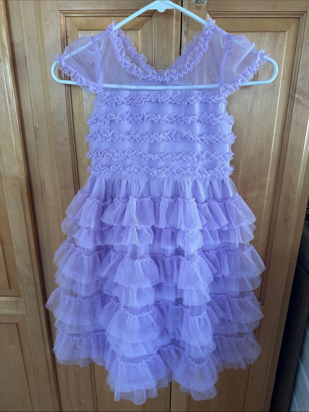 Kensie Girl Lilac Ruffled Tulle Dress